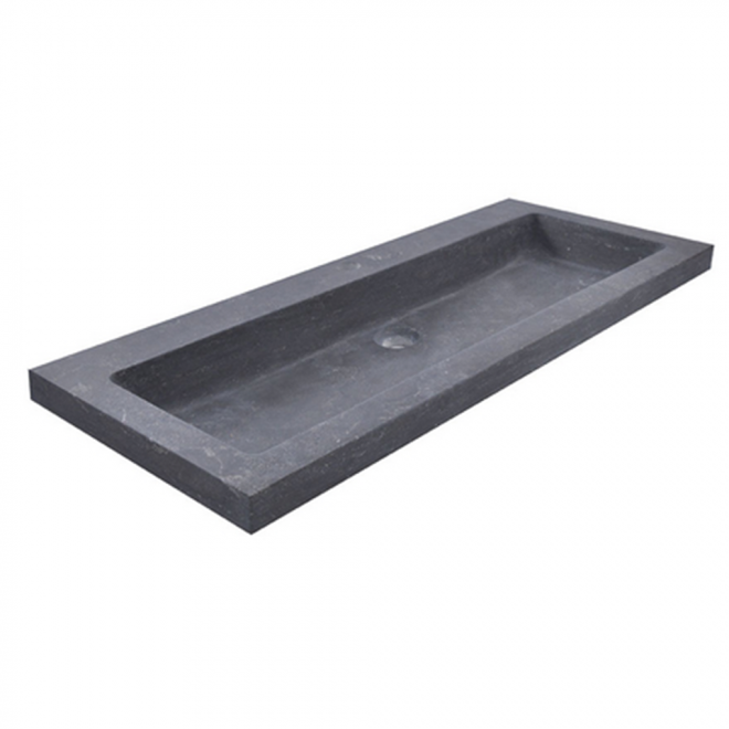 Wiesbaden Raw Wastafel 100cm Hardsteen Gezoet
